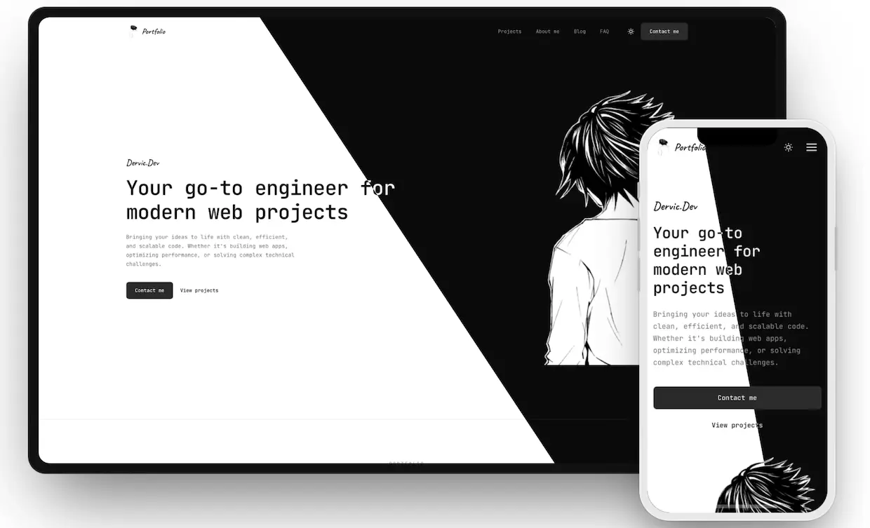 Portfolio template for developers